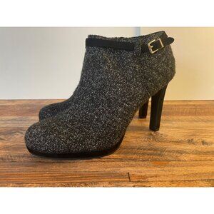 Kelly & Katie Women's Tweed Ankle Booties - Black & Gray Size 9M  Boots NWOT